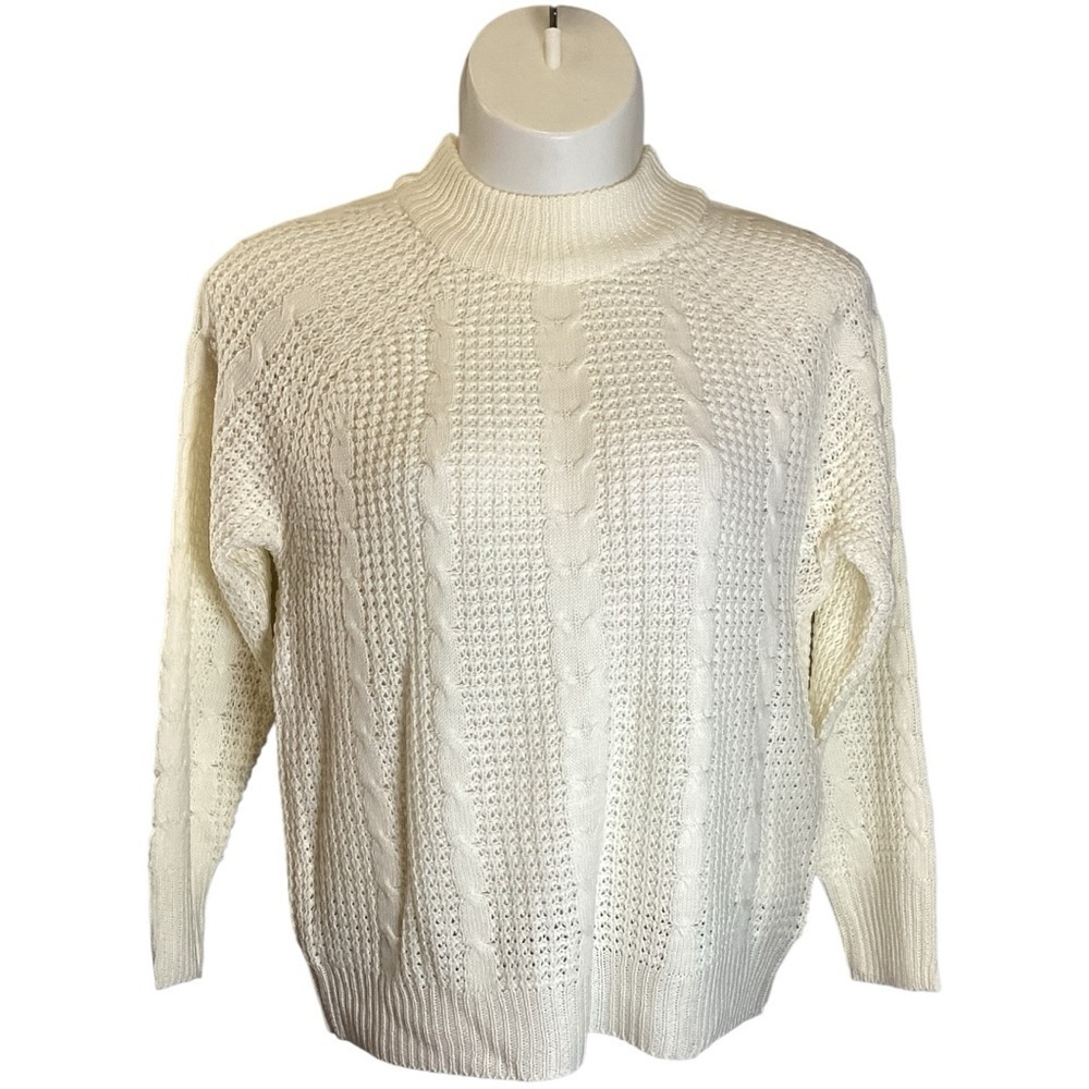 Elegant Cream Sweater for Women, Plus Size 3X - Picture 4 of 8